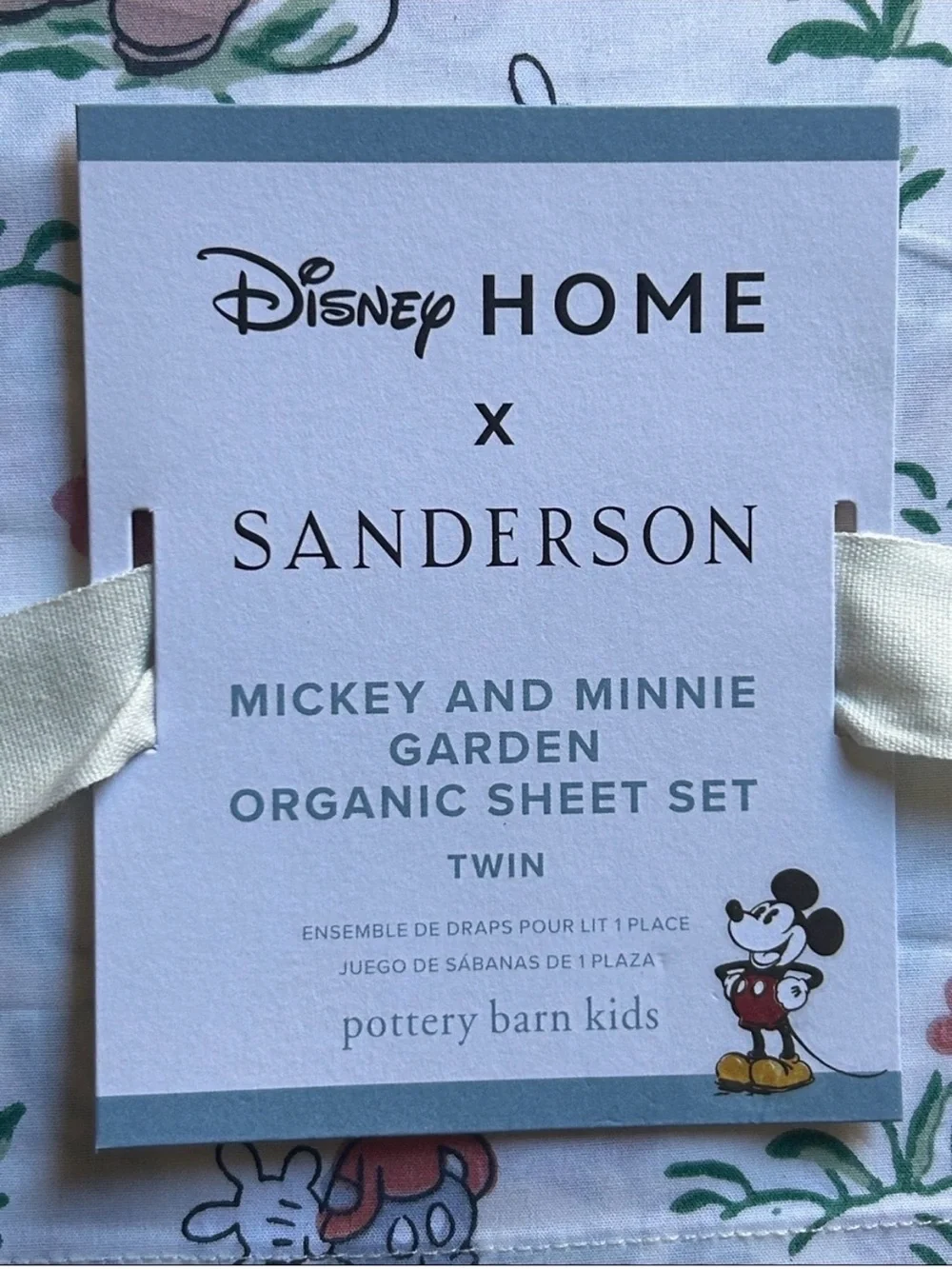 Disney Mickey Mouse Pink Blue Green Cotton Print